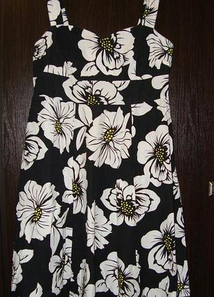 Платье сарафан платье черное цветы
