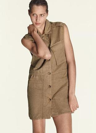 Сукня жіноча коричнева з кишенями zara new