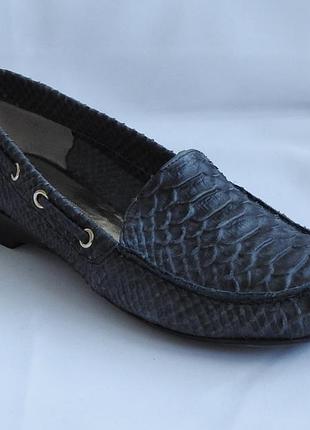 Luciano barachini итальянские кожаные туфли лоферы натуральная кожа питон размер 37,5 made in italy