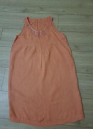 Льняное платье 120% lino, итальялия
