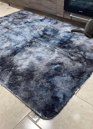 Ковер травыка прикроватный графит 200х240