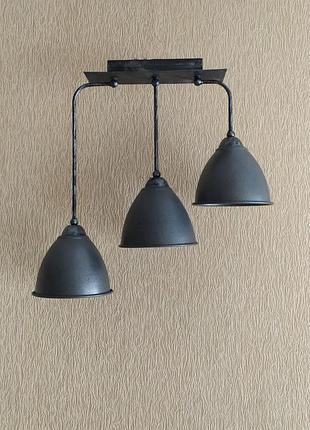 Люстра на 3 плафони в стилі лофт