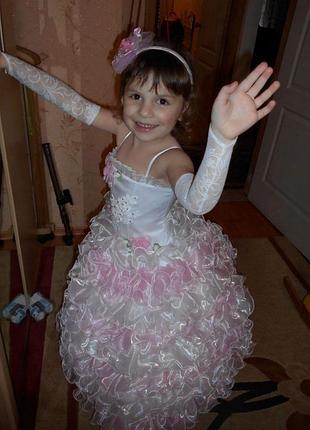 Детское нарядное бальное платье для девочки 5-7 лет