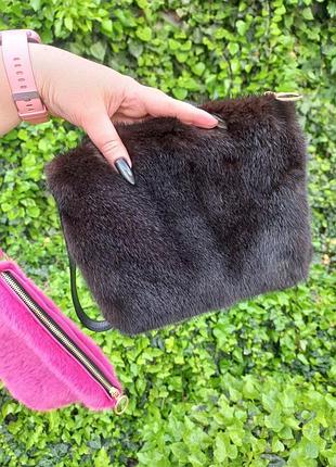 Натуральный мех норка вельвет