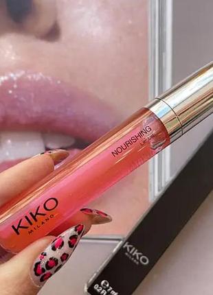 Живильна та зволожуюча олія для губ nourishing lip oil kiko 05 red velvet