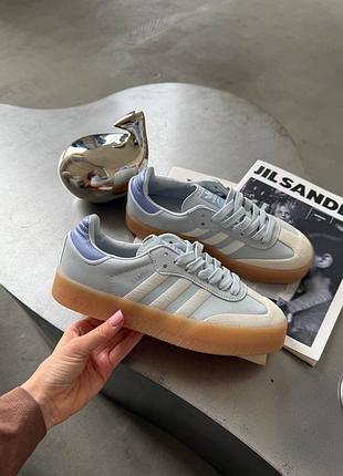 Кроссовки adidas superstar samba blue premium (унисекс)
