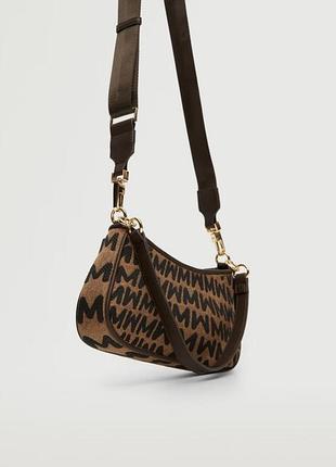 Коричнева сумка багет mango