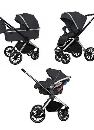 Універсальна коляска автокрісло 3в1 carrello optima чорна