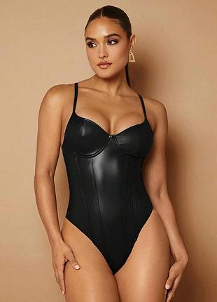 Новый боди топ из эко кожи shein
