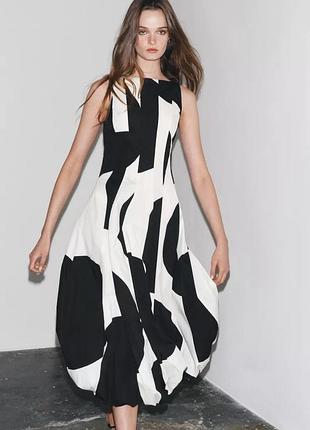 Сукня балон в горох zara new