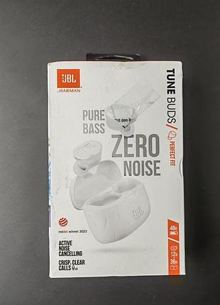 Наушники tws jbl tune buds white (jbltbudswht)