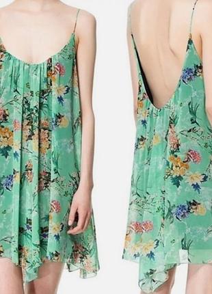 Платье сарафан с открытой спиной zara