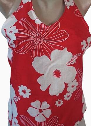 Хлопковая майка цветочный принт