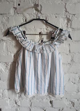 Красивая хлопковая майка с шитьем 9-10 лет gap