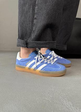 Кросівки adidas gazelle blue white gum