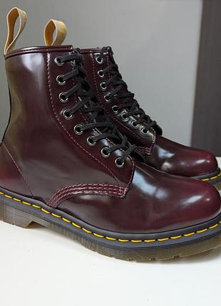 Ботинки dr. marten's vegan cherry red oxford rub off ws 40 г. оригинал