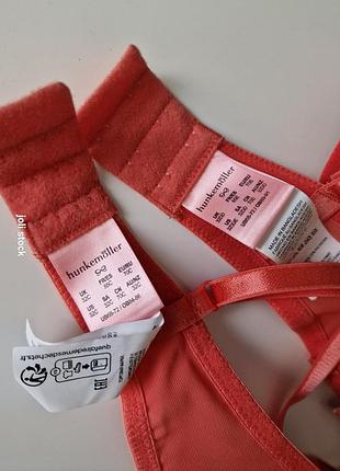 Бюст бюстгалтер hunkemoller кораловий класичний без пушапу 70е 70с4 фото