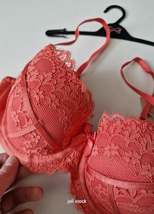 Бюст бюстгалтер hunkemoller кораловий класичний без пушапу 70е 70с6 фото