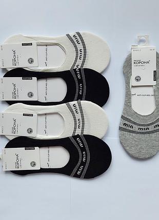 5 пар підліткові літні слідки, підслідники з силіконом корона під бренд miу 36-41 розмір,асорті.