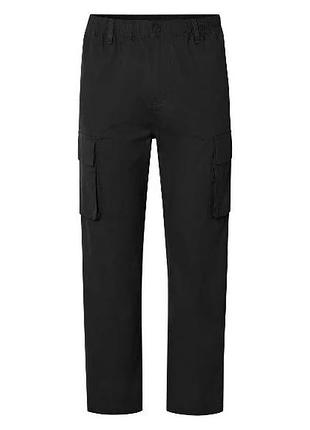 Чоловічі чорні штани брюки карго хл 56/58 бавовняні