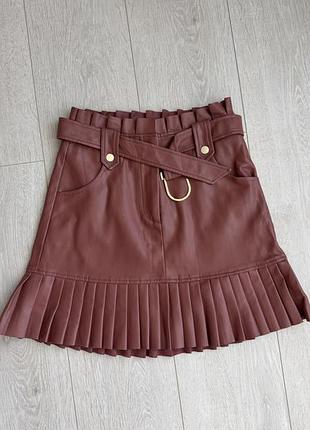 Спідниця з еко шкіри zara