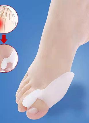 Стелька-фиксатор valgus pro для большого пальца стопы при вальгусной деформации кости белый
