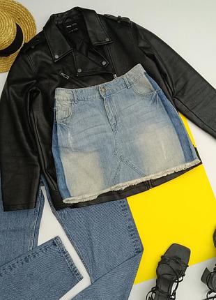 Джинсовая фирменная мини юбка