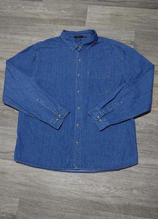 Мужская джинсовая рубашка peacocks размер xxl