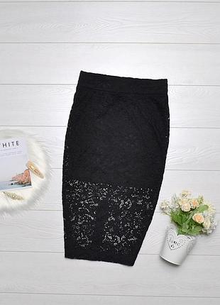 Красива ажурна юбка карандаш h&m.