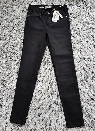 Джинсы девчачьи черные mango skinny 36 р s новые