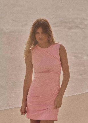 Коротка сукня жіноча рожева zara new