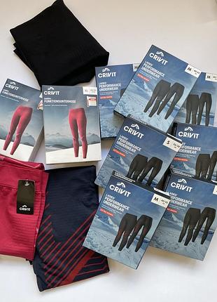Комплект термобелья с зональной терморегуляцией для женщины crivit lycra черный розовый тёмно синий термолонгслив термо реглан термоштаны