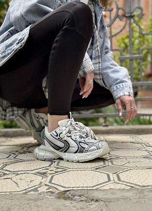 👟🔥 кросівки жіночі в стилі balenciaga 3xl - white/black (36-41)