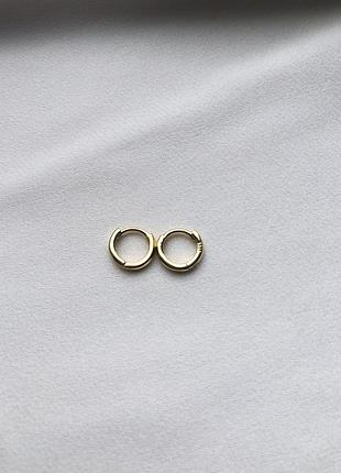 Срібні сережки в позолоті