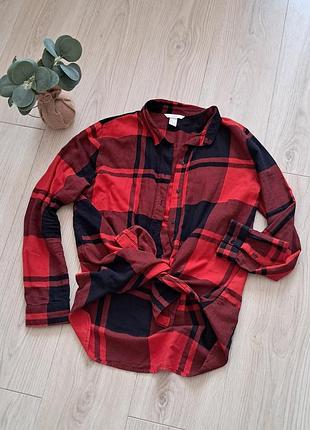 Рубашка женская в клетку