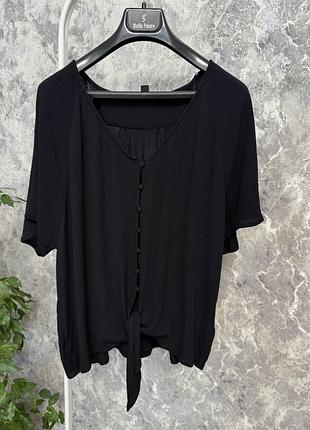 Сорочка блуза чорна сорочка топ з віскози c&a