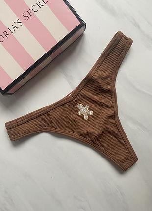 Хлопковые трусики в рубчик victoria’s secret оригинал трусы виктория сикрет в рубчик