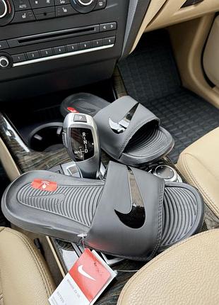 👟🔥 шльопанці чоловічі nike victori one slide - grey/black logo (40-45)