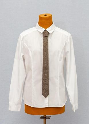 Шерстяной узкий галстук с мелким узором "гусиная" лапка ✂️topman