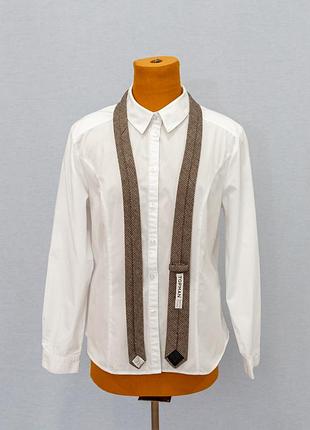 Шерстяной узкий галстук с мелким узором "гусиная" лапка ✂️topman