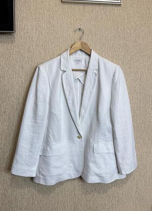 Жіночий однобортний піджак , жакет jaeger з льону , без підкладу
