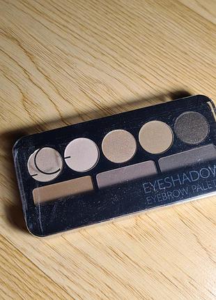 Набор теней для глаз и бровей lcf pallete eyeshadow eyebrow тон 5, 7.5 г