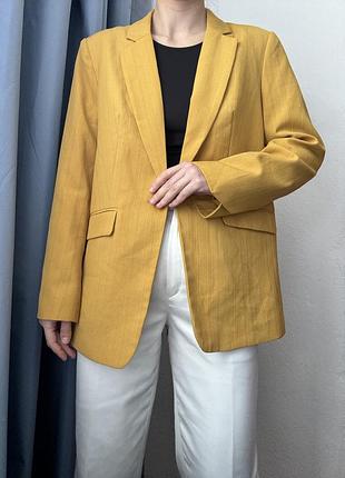 Гірчичний піджак оверсайз next