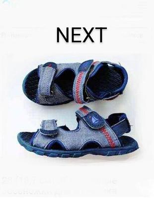 Сандалі босоніжки бренду next верх джинсова тканина.   uk  7.   eur  24