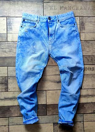 Джинси slim cropped-fit zara в голубом цвете размер 32