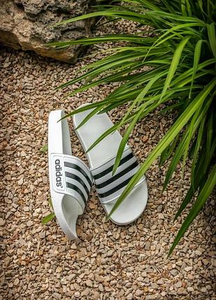 👟🔥 шльопанці чоловічі Salmon adidas adilette - white (41-45)