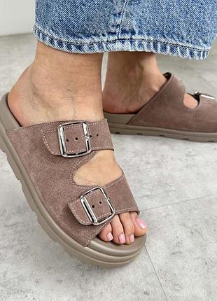 Натуральная кожа замша все размеры много цветов шлепанцы