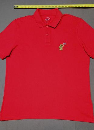 Плечи 48 см m&amp;s spencer bear поло красного цвета size l 100% cotton