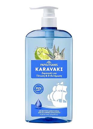 Papoutsanis karavaki шампунь для тонкого, ослабленого волосся, 600 мл