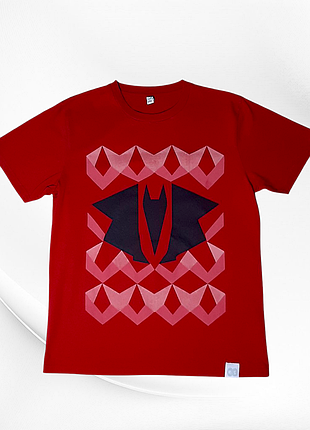 Красная футболка с принтом dragon chainbody tee